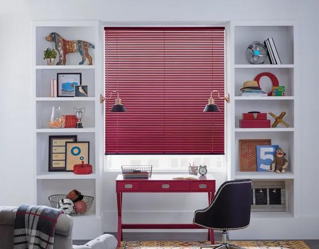 red shades children's room